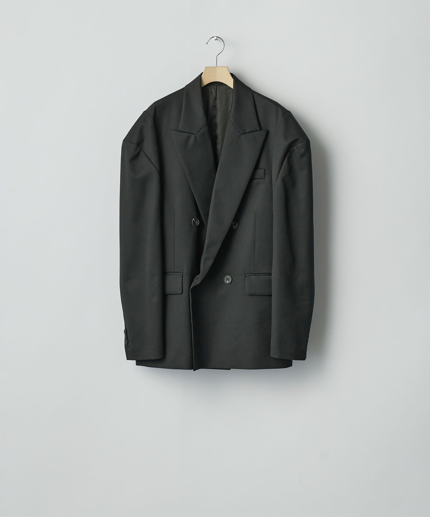 ssstein / シュタイン】DEFORMED SHOULDER DOUBLE BREASTED JACKET
