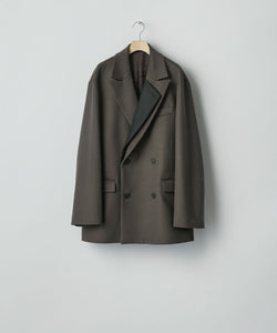 ssstein / シュタイン】OVERSIZED DOUBLE LAPELED JACKET - GREY