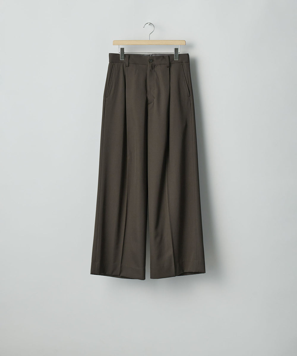 ssstein(シュタイン)のEXTRA WIDE TROUSERS (2/90 WOOL GABARDINE) - GREY KHAKIの公式通販サイトsession福岡セレクトショップ