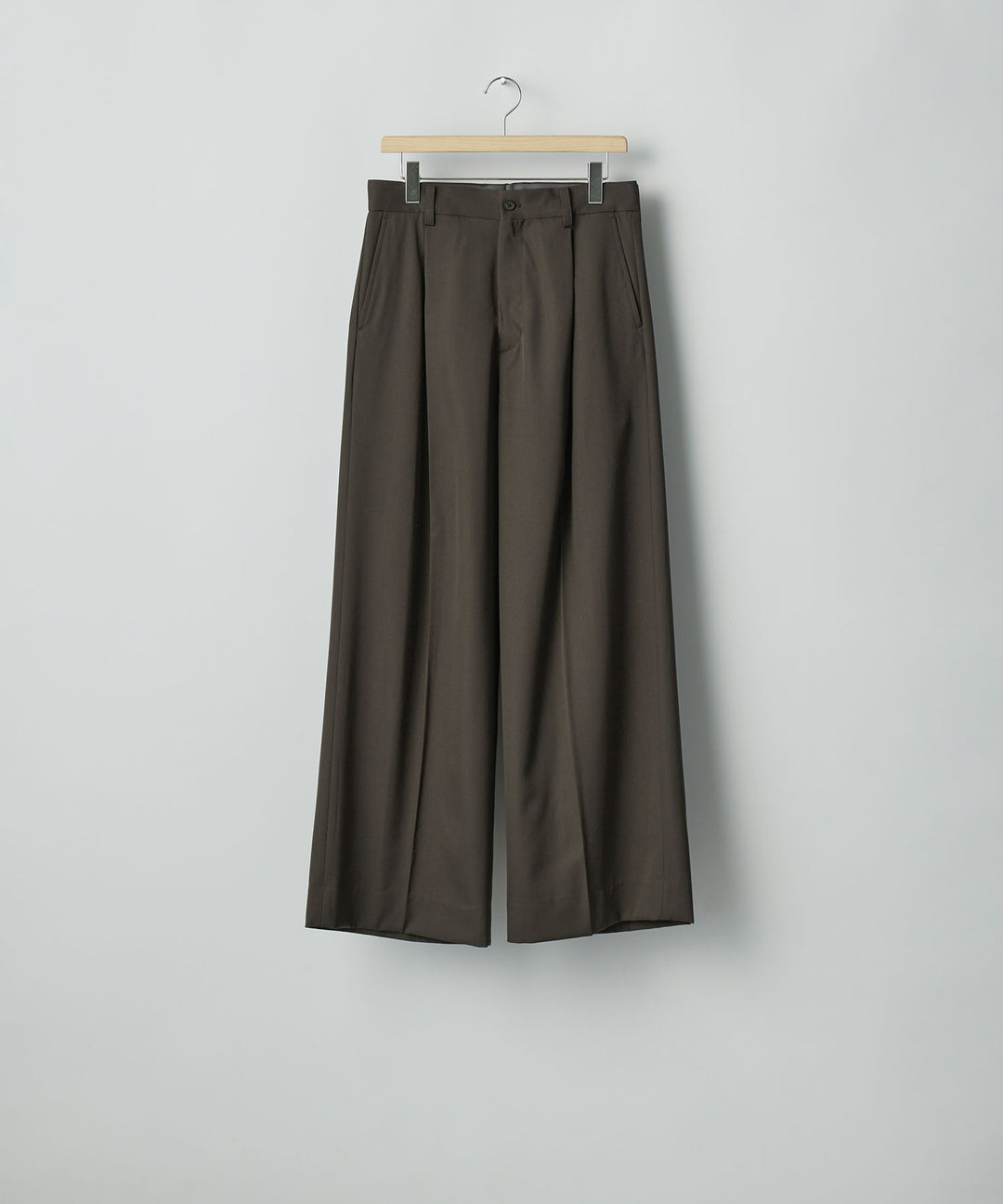 ssstein(シュタイン)のEXTRA WIDE TROUSERS (2/90 WOOL GABARDINE) - GREY KHAKIの公式通販サイトsession福岡セレクトショップ
