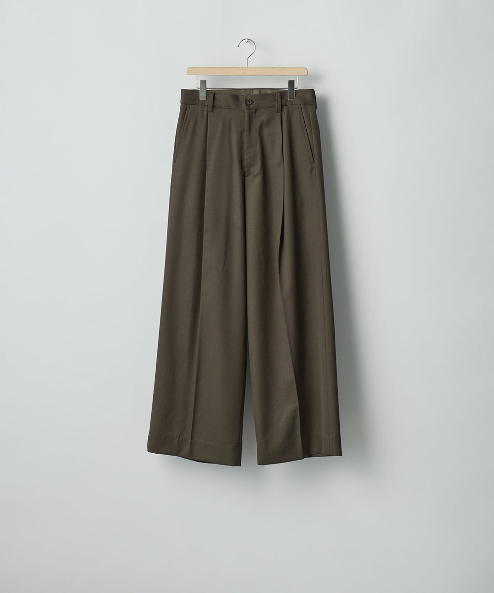 ssstein(シュタイン)のEXTRA WIDE TROUSERS (2/60 WOOL GABARDINE) - MILITARY KHAKIの公式通販サイトsession福岡セレクトショップ