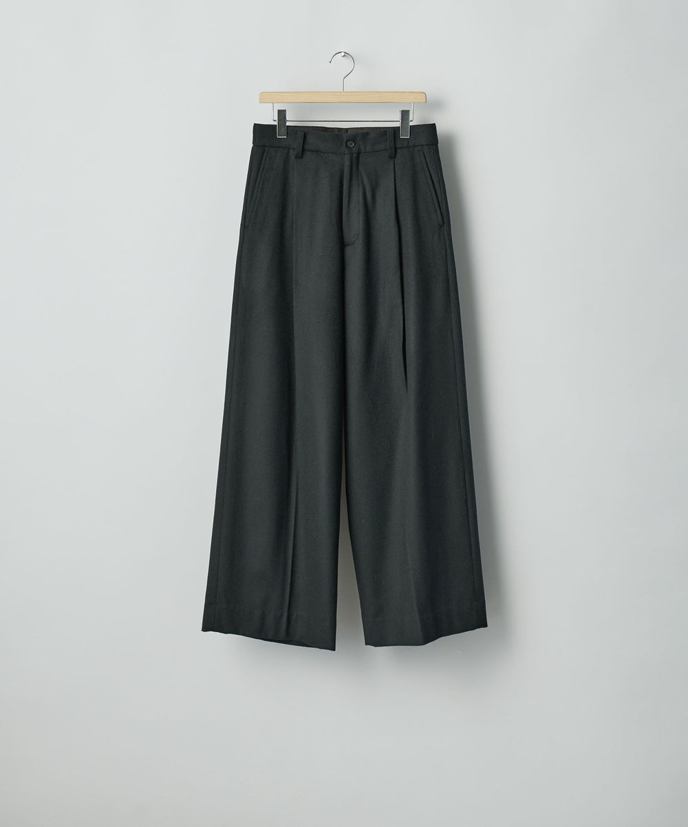 ssstein(シュタイン)のW/CA BEAVER EXTRA WIDE TROUSERS - BLACKの公式通販サイトsession福岡セレクトショップ