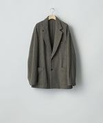 画像をギャラリービューアに読み込む, ssstein(シュタイン)のWOOL/CASHMERE FLEECE SINGLE BREASTED JACKET - GREY BROWNの公式通販サイトsession福岡セレクトショップ
