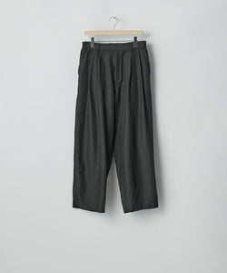 ssstein / シュタイン】WOOL/SILK WIDE EASY TROUSERS - BLACK