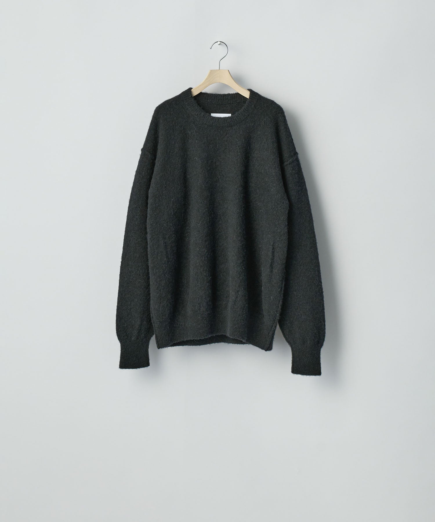 ssstein / シュタイン】WOOL/ALPACA KNIT CREW NECK LS - BLACK