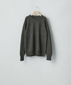 ssstein / シュタイン】WOOL/ALPACA KNIT CREW NECK LS - CHARCOAL