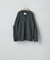 【ssstein】EXTRA FINE WOOL KNIT TUCKED CARDIGAN - CHARCOAL