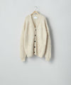 【ssstein】KID MOHAIR KNIT V NECK CARDIGAN - MIX WHITE