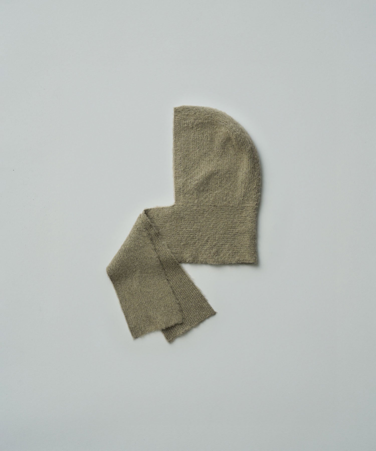 ssstein / シュタイン】WOOL/ALPACA MILLED KNIT BALACLAVA - BEIGE