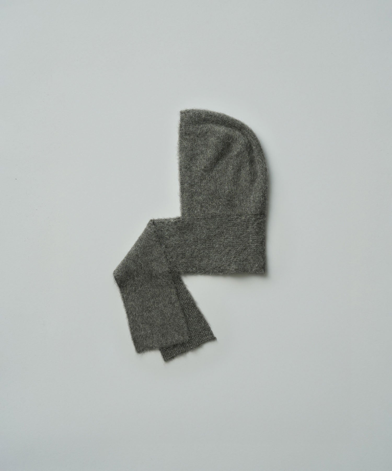 ssstein / シュタイン】WOOL/ALPACA MILLED KNIT BALACLAVA - GREY