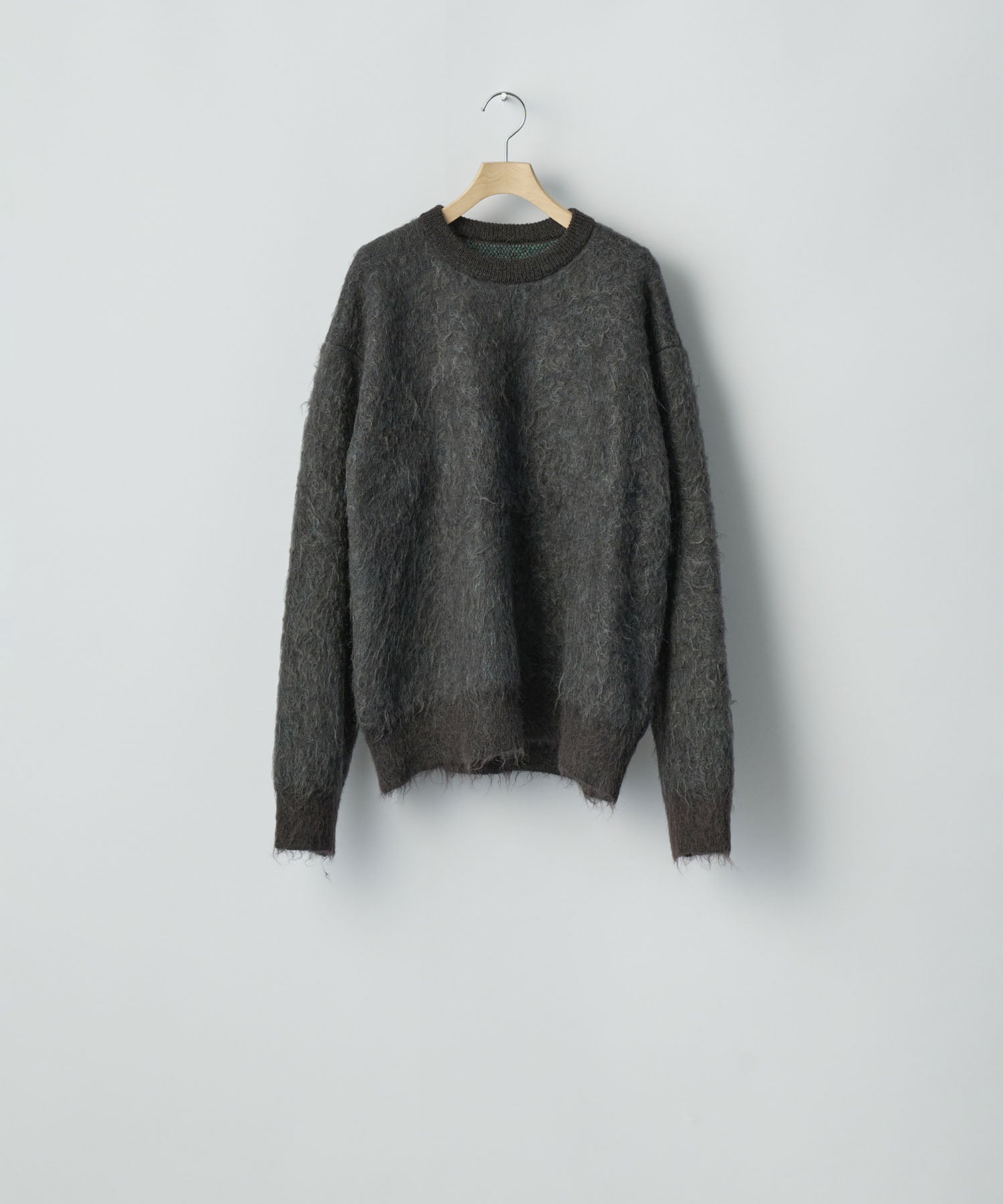 ssstein 25AW WOOLALPACA MILLED KNIT CREW WOOL/ALPACA KNIT CREW NECK LS