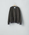【ssstein】KID MOHAIR MIX JACQUARD KNIT CARDIGAN - BROWN MIX