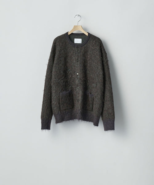 ssstein / シュタイン】KID MOHAIR MIX JACQUARD KNIT CARDIGAN
