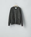 【ssstein】KID MOHAIR MIX JACQUARD KNIT CARDIGAN - CHARCOAL MIX