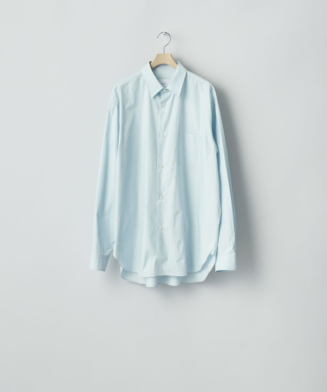 ssstein(シュタイン)のSUVIN COTTON OVERSIZED REGULAR COLLAR SHIRT - OFF BLUEの公式通販サイトsession福岡セレクトショップ