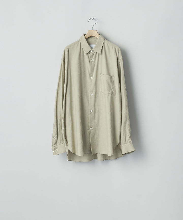 ssstein(シュタイン)のCOTTON/SILK OVERSIZED REGULAR COLLAR SHIRT - GREIGEの公式通販サイトsession福岡セレクトショップ