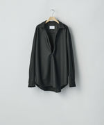 画像をギャラリービューアに読み込む, ssstein(シュタイン)のWOOL FLANNEL OVERSIZED SKIPPER SHIRT - BLACKの公式通販サイトsession福岡セレクトショップ
