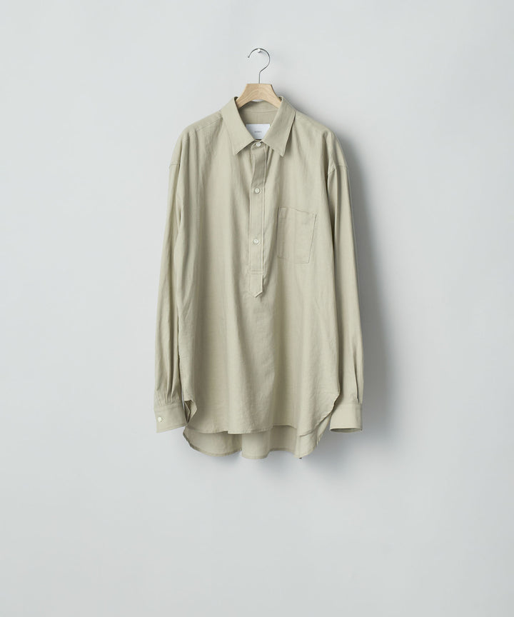 ssstein(シュタイン)のCOTTON/SILK OVERSIZED PULLOVER SHIRT - GREIGEの公式通販サイトsession福岡セレクトショップ