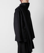 画像をギャラリービューアに読み込む, ssstein(シュタイン)のWOOL CASHMERE BEAVER REVERSIBLE STOLE JACKET -BLACKの公式通販サイトsession福岡セレクトショップ
