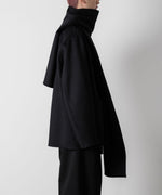 画像をギャラリービューアに読み込む, ssstein(シュタイン)のWOOL CASHMERE BEAVER REVERSIBLE STOLE JACKET -BLACKの公式通販サイトsession福岡セレクトショップ
