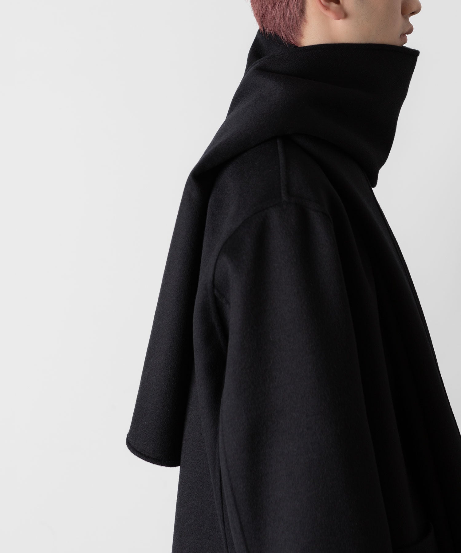 ssstein(シュタイン)のWOOL CASHMERE BEAVER REVERSIBLE STOLE JACKET -BLACKの公式通販サイトsession福岡セレクトショップ