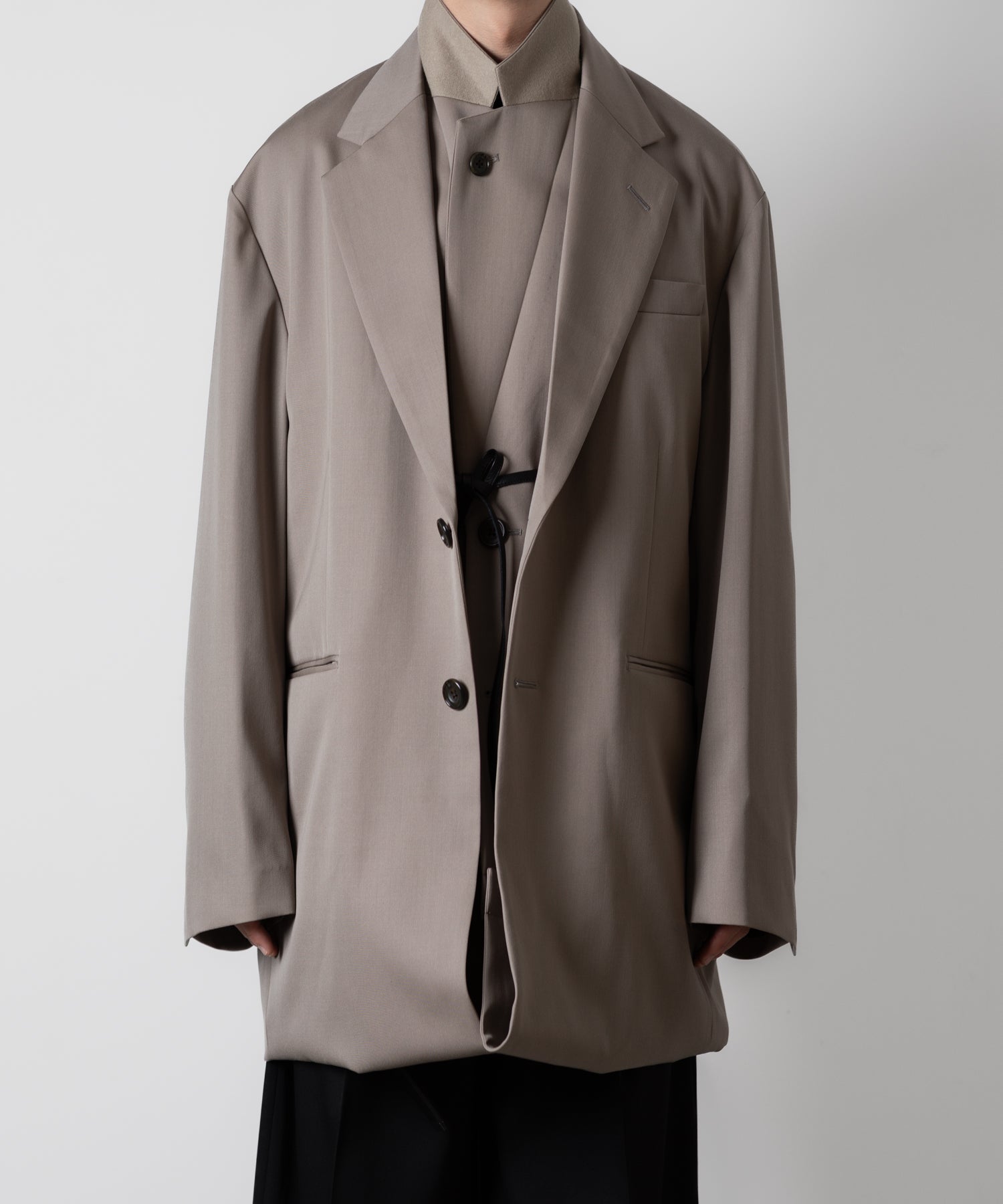 ssstein(シュタイン)のOVERSIZED LAYERED COMBINATION JACKET - TAUPE BEIGEの公式通販サイトsession福岡セレクトショップ