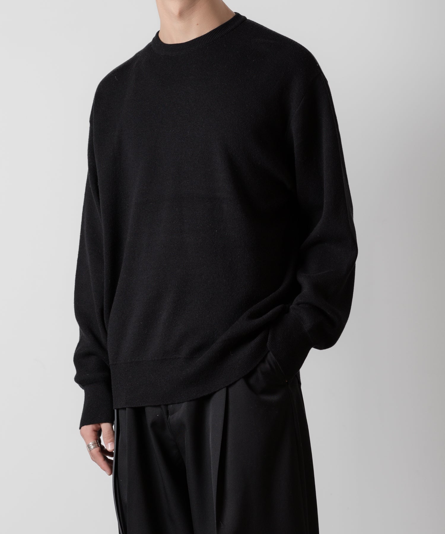 ssstein(シュタイン)のCOTTON CASHMERE KNIT LS - BLACKの公式通販サイトsession福岡セレクトショップ