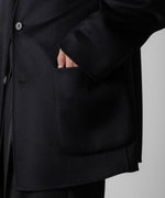 画像をギャラリービューアに読み込む, ssstein(シュタイン)のWOOL CASHMERE BEAVER REVERSIBLE STOLE JACKET -BLACKの公式通販サイトsession福岡セレクトショップ
