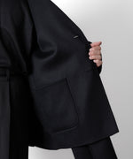 画像をギャラリービューアに読み込む, ssstein(シュタイン)のWOOL CASHMERE BEAVER REVERSIBLE STOLE JACKET -BLACKの公式通販サイトsession福岡セレクトショップ
