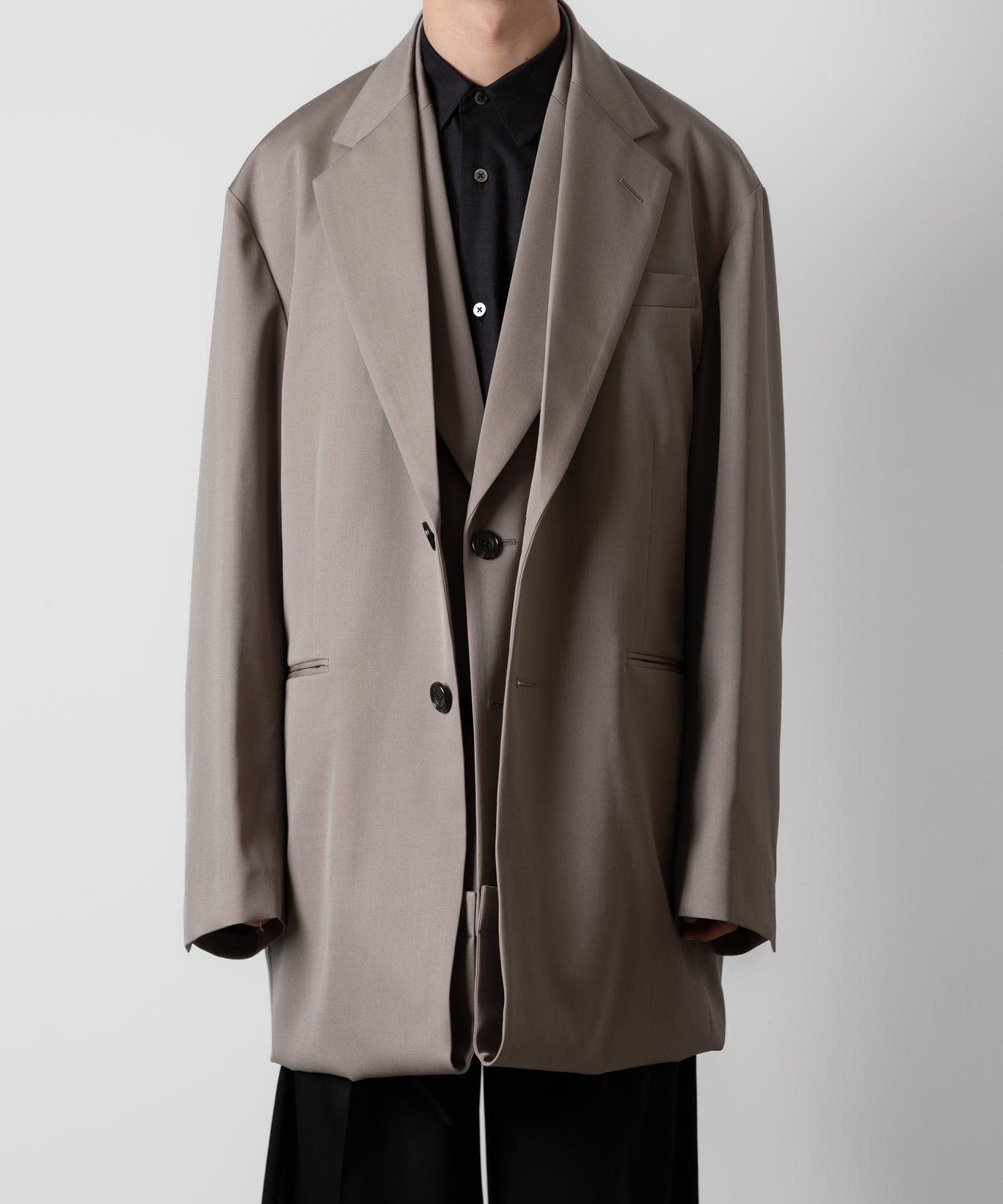 ssstein(シュタイン)のOVERSIZED LAYERED COMBINATION JACKET - TAUPE BEIGEの公式通販サイトsession福岡セレクトショップ