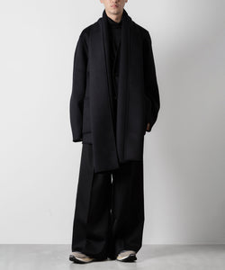 ssstein(シュタイン)のWOOL CASHMERE BEAVER REVERSIBLE STOLE JACKET -BLACKの公式通販サイトsession福岡セレクトショップ