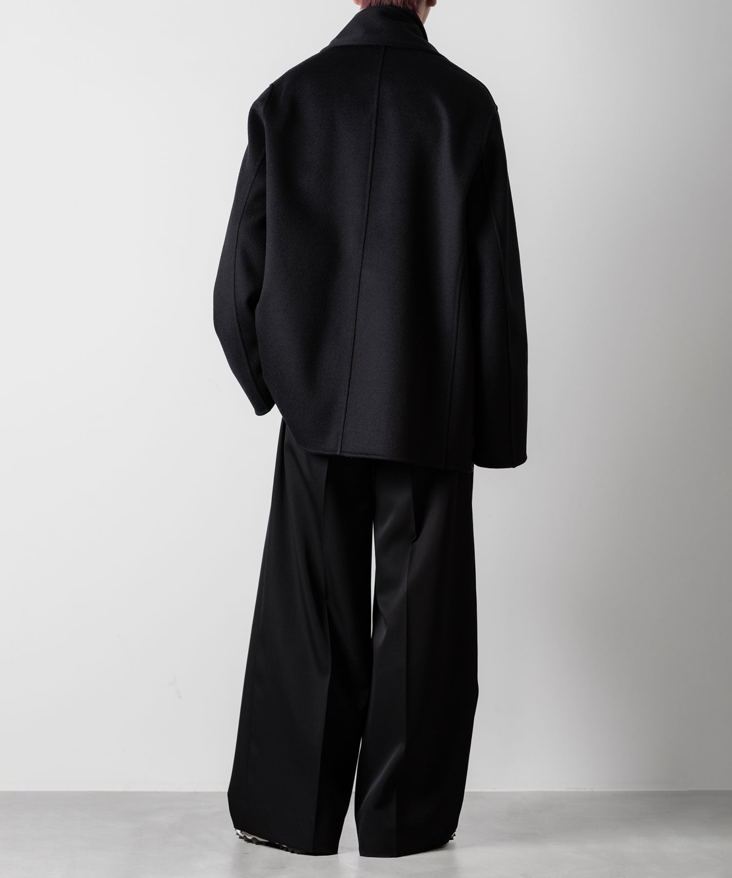 ssstein(シュタイン)のWOOL CASHMERE BEAVER REVERSIBLE STOLE JACKET -BLACKの公式通販サイトsession福岡セレクトショップ