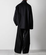 画像をギャラリービューアに読み込む, ssstein(シュタイン)のWOOL CASHMERE BEAVER REVERSIBLE STOLE JACKET -BLACKの公式通販サイトsession福岡セレクトショップ
