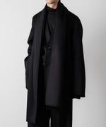 画像をギャラリービューアに読み込む, ssstein(シュタイン)のWOOL CASHMERE BEAVER REVERSIBLE STOLE JACKET -BLACKの公式通販サイトsession福岡セレクトショップ
