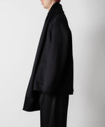 画像をギャラリービューアに読み込む, ssstein(シュタイン)のWOOL CASHMERE BEAVER REVERSIBLE STOLE JACKET -BLACKの公式通販サイトsession福岡セレクトショップ
