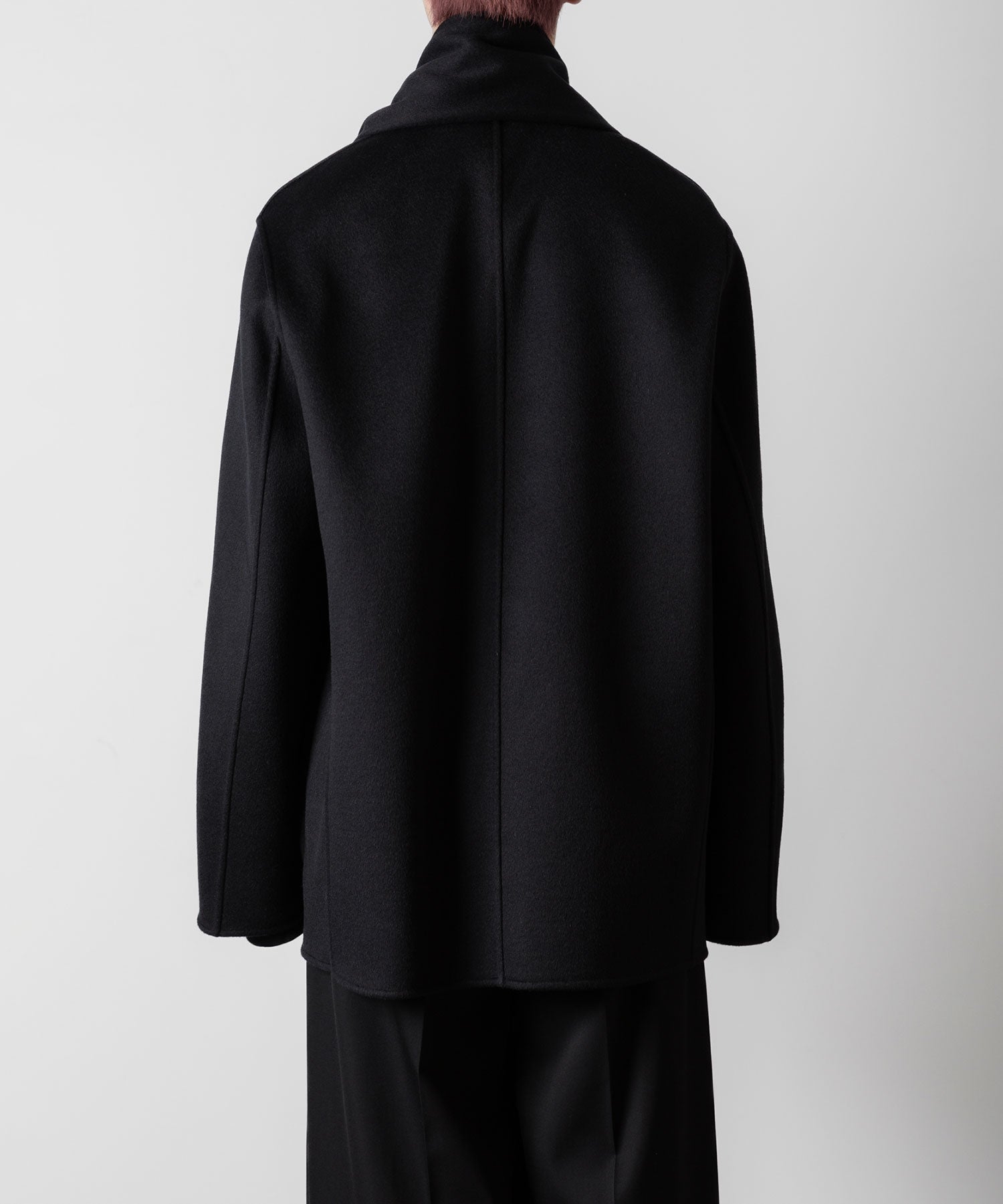 ssstein(シュタイン)のWOOL CASHMERE BEAVER REVERSIBLE STOLE JACKET -BLACKの公式通販サイトsession福岡セレクトショップ