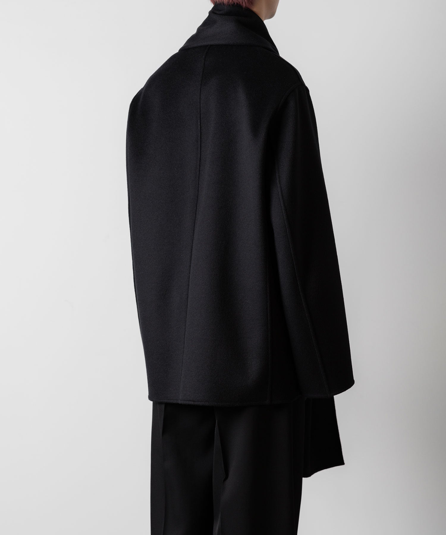 ssstein(シュタイン)のWOOL CASHMERE BEAVER REVERSIBLE STOLE JACKET -BLACKの公式通販サイトsession福岡セレクトショップ