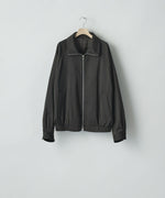 画像をギャラリービューアに読み込む, ssstein(シュタイン)のW/SI SATIN ZIP UP SHORT JACKET - DARK BROWNの公式通販サイトsession福岡セレクトショップ
