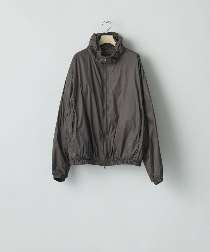 ssstein(シュタイン)のEXTRA LIGHT NYLON SHIRRED ZIP HOOD JACKET - DARK BROWNの公式通販サイトsession福岡セレクトショップ