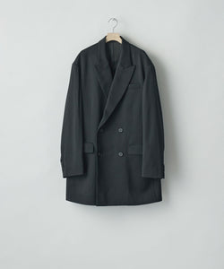 ssstein(シュタイン)のW/SI SATIN PEAK LAPEL SHORT COAT - BLACKの公式通販サイトsession福岡セレクトショップ