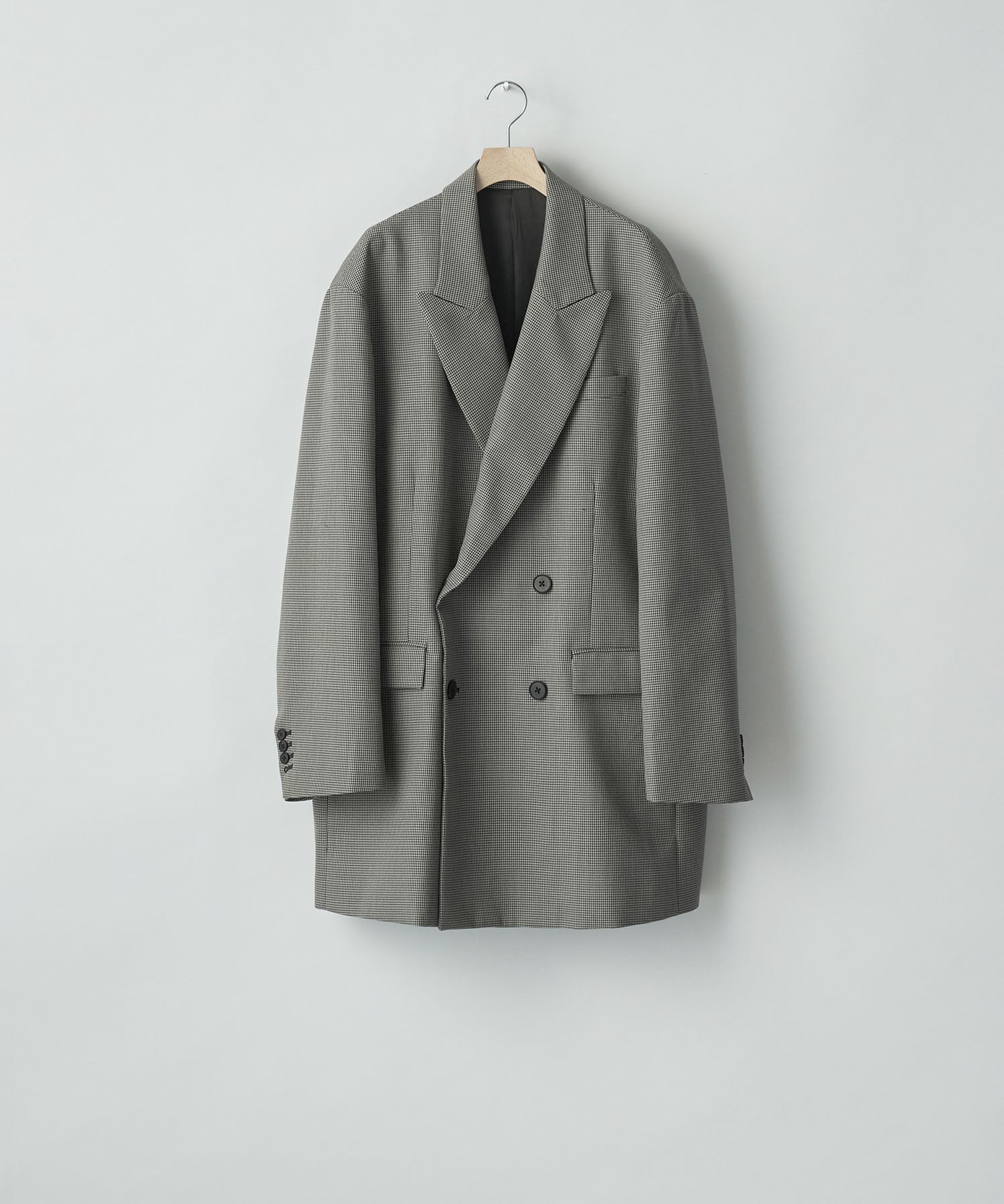 ssstein(シュタイン)のDOUBLE WEAVE HOUNDSTOOTH PEAK LAPEL SHORT COAT - HOUNDSTOOTHの公式通販サイトsession福岡セレクトショップ