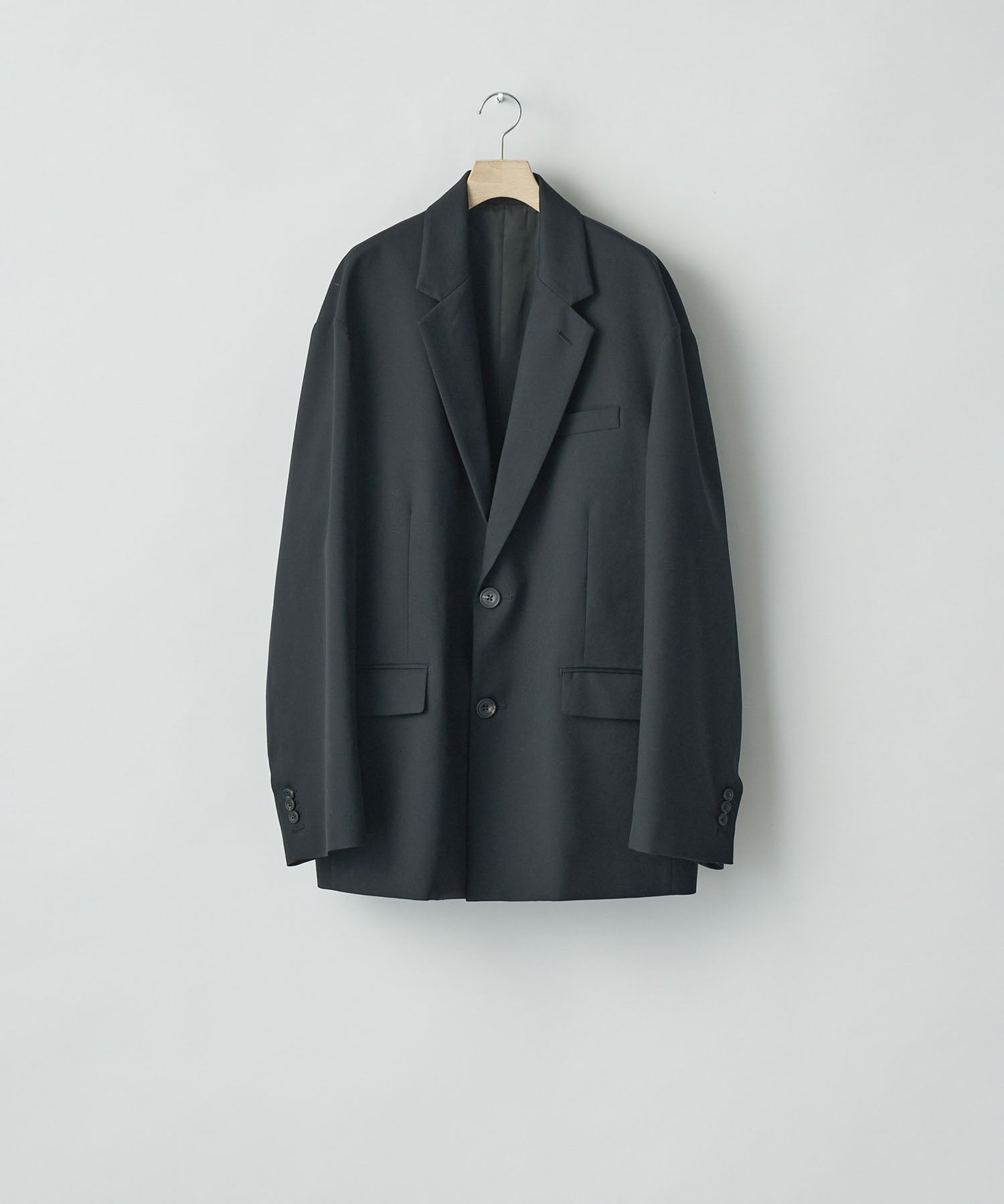 ssstein / シュタイン】OVERSIZED SINGLE BREASTED JACKET - BLACK