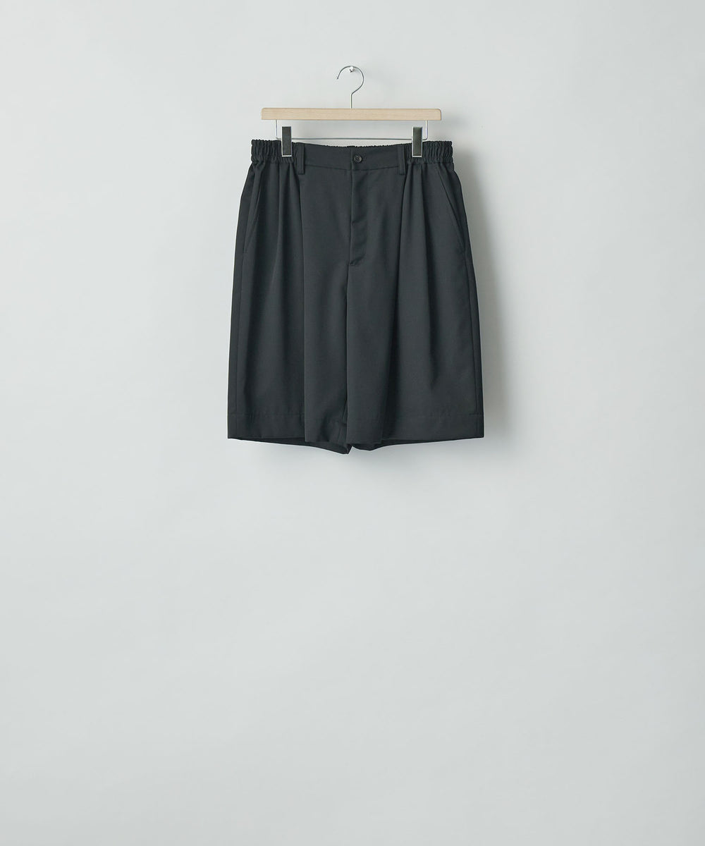 ssstein(シュタイン)の WIDE EASY SHORT TROUSERS(2/90 WOOL GABARDINE) - BLACKの公式通販サイトsession福岡セレクトショップ