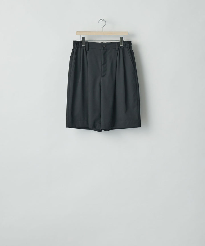 ssstein(シュタイン)の WIDE EASY SHORT TROUSERS(2/90 WOOL GABARDINE) - BLACKの公式通販サイトsession福岡セレクトショップ