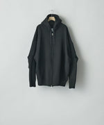 画像をギャラリービューアに読み込む, ssstein(シュタイン)のCOTTON DOUBLE KNIT TUCKED ZIP HOODIE - BLACKの公式通販サイトsession福岡セレクトショップ
