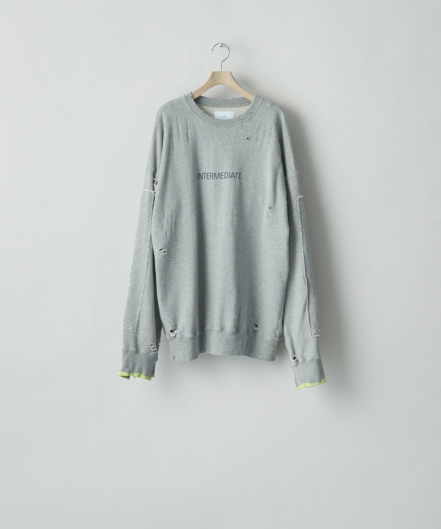 ssstein(シュタイン)のOVERSIZED REBUILD SWEAT LS - TOP GREYの公式通販サイトsession福岡セレクトショップ