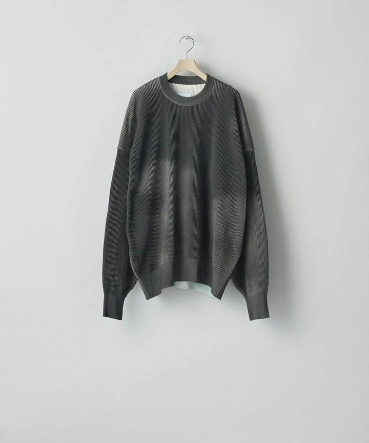ssstein(シュタイン)のDISCOLORATION RIB KNIT LS - GREYの公式通販サイトsession福岡セレクトショップ