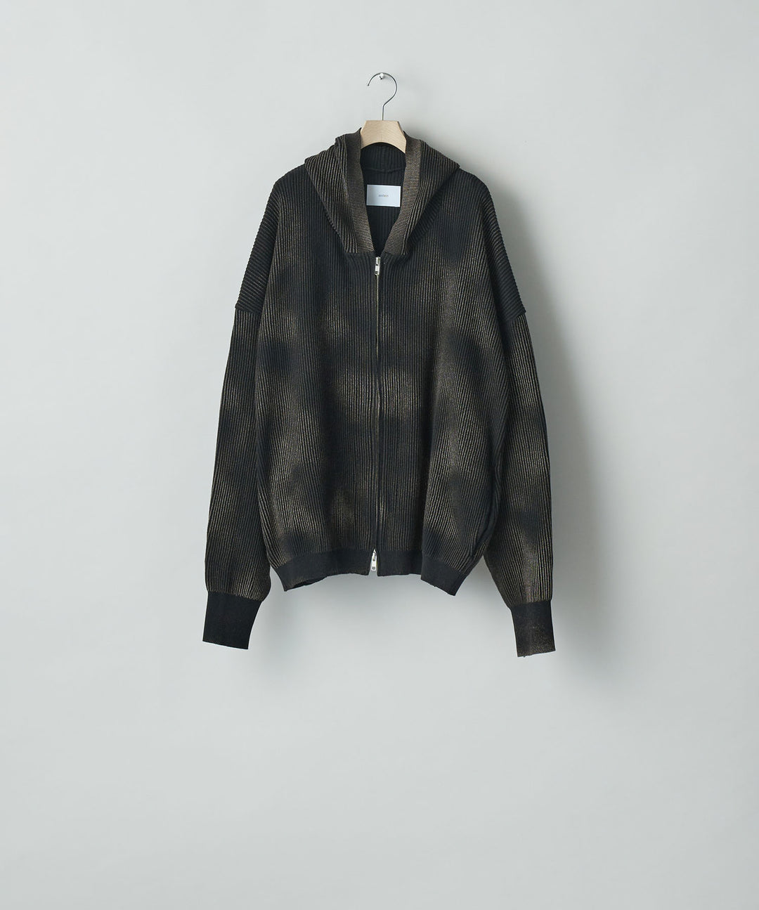 ssstein(シュタイン)のDISCOLORATION RIB KNIT ZIP HOODIE - BLACKの公式通販サイトsession福岡セレクトショップ