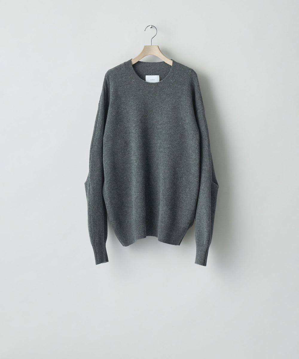 ssstein(シュタイン)のEXTRA FINE WOOL KNIT CURVE SLEEVE LS - DARK GREYの公式通販サイトsession福岡セレクトショップ