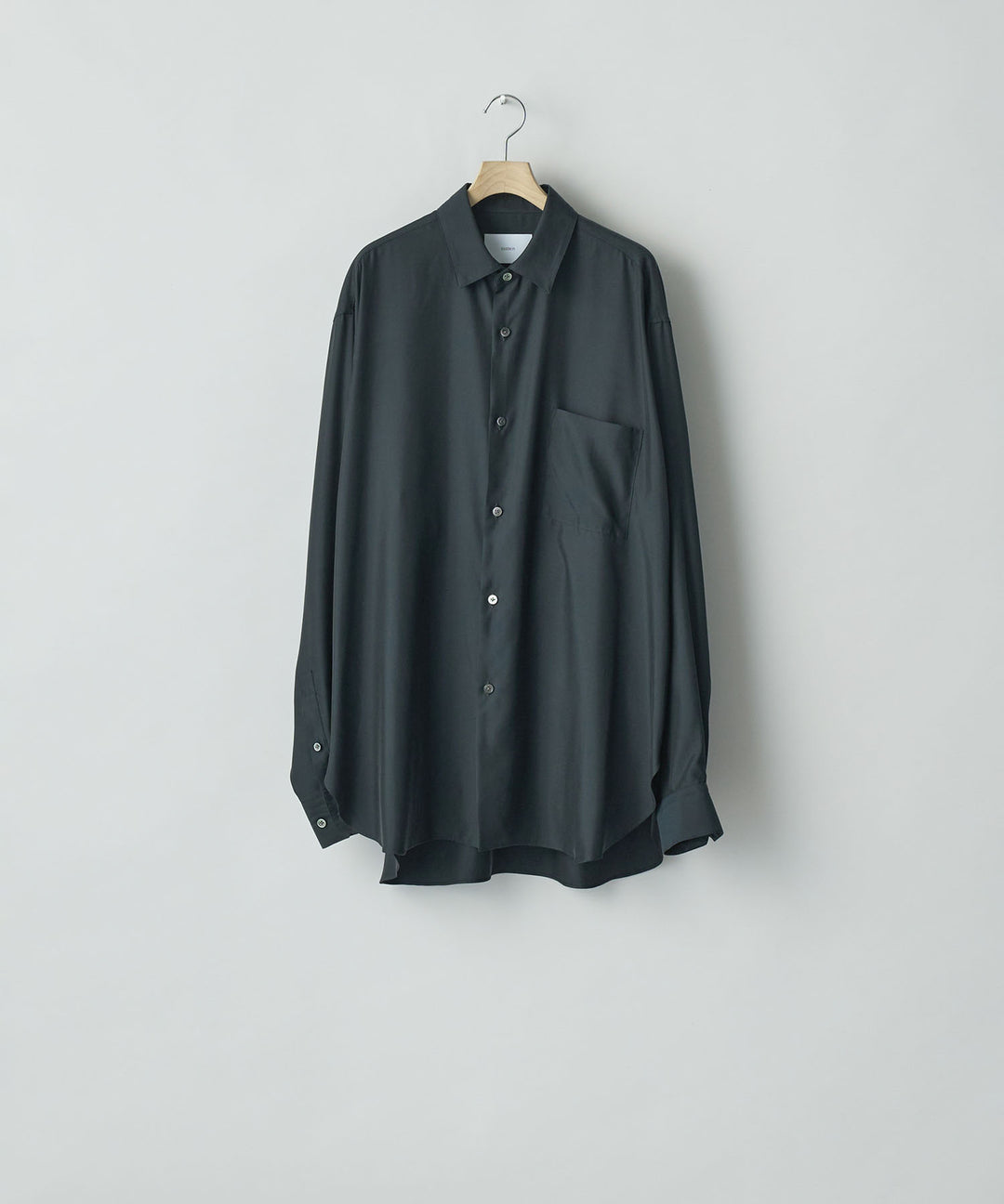 ssstein(シュタイン)のCUPRO TWILL OVERSIZED LS SHIRT - BLACKの公式通販サイトsession福岡セレクトショップ